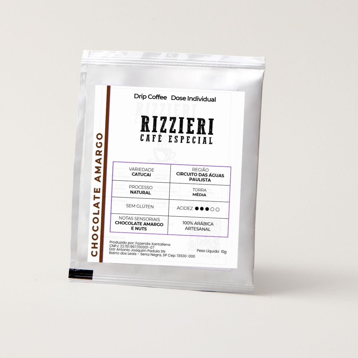 Café Catucai Dripp Coffe 10un Chocolate Amargo Rizzieri Café