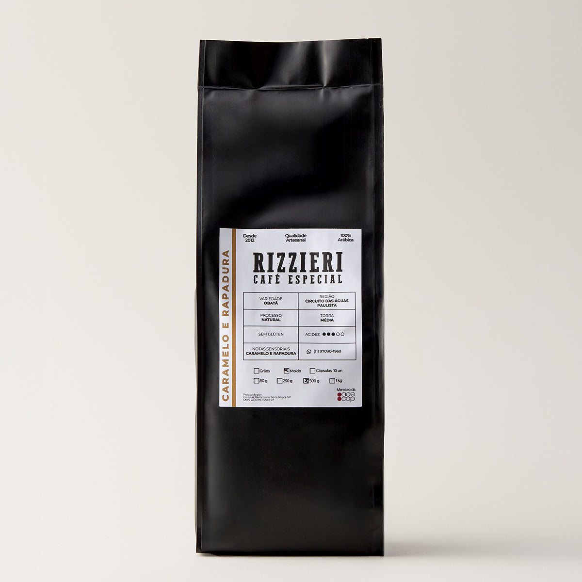 Café Obatã Moido 500g Caramelo e Rapadura Rizzieri Café