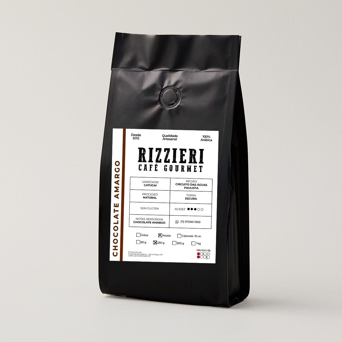Café Catucai Moido 250g Chocolate Amargo Rizzieri Café
