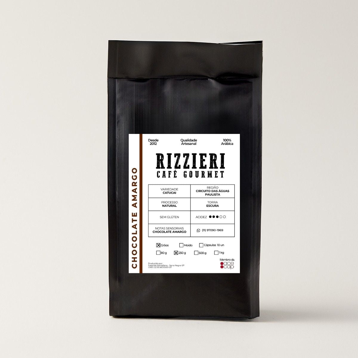 Café Catucai Moido 250g Chocolate Amargo Rizzieri Café