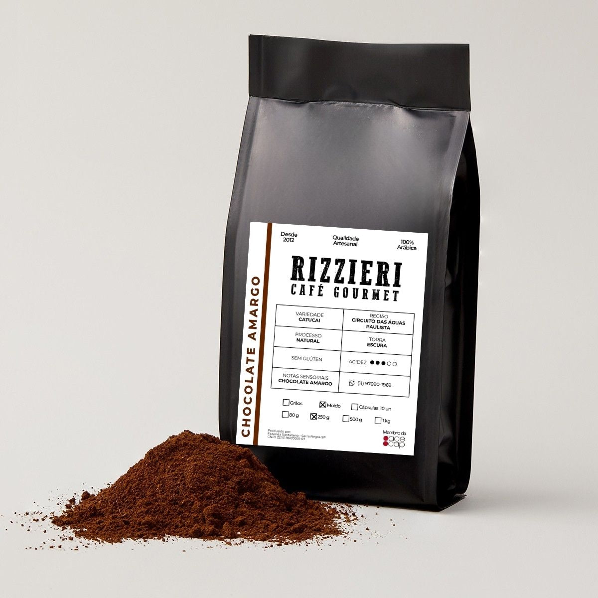 Café Catucai Moido 250g Chocolate Amargo Rizzieri Café