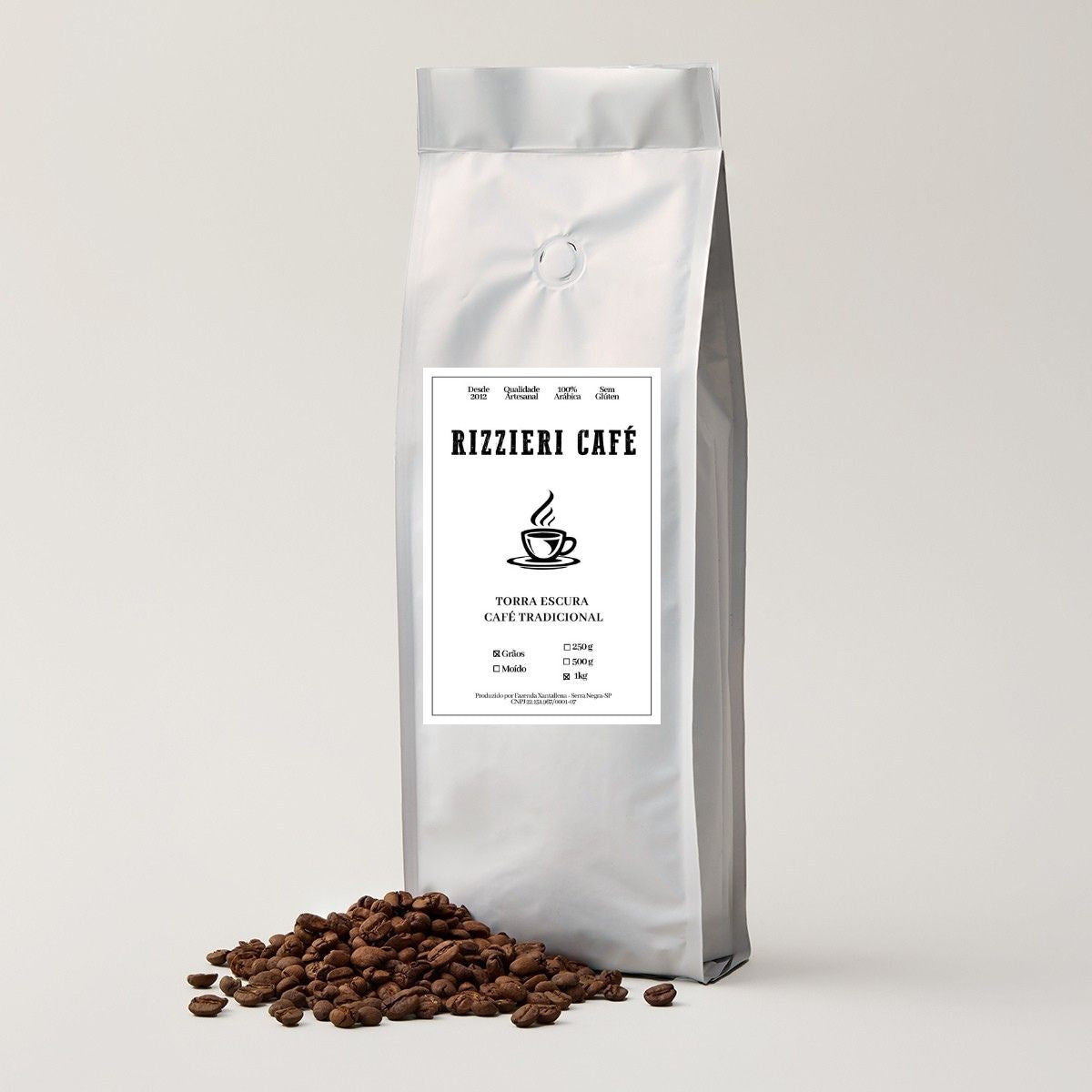 Café Tradicional em Grãos 1kg Rizzieri Café