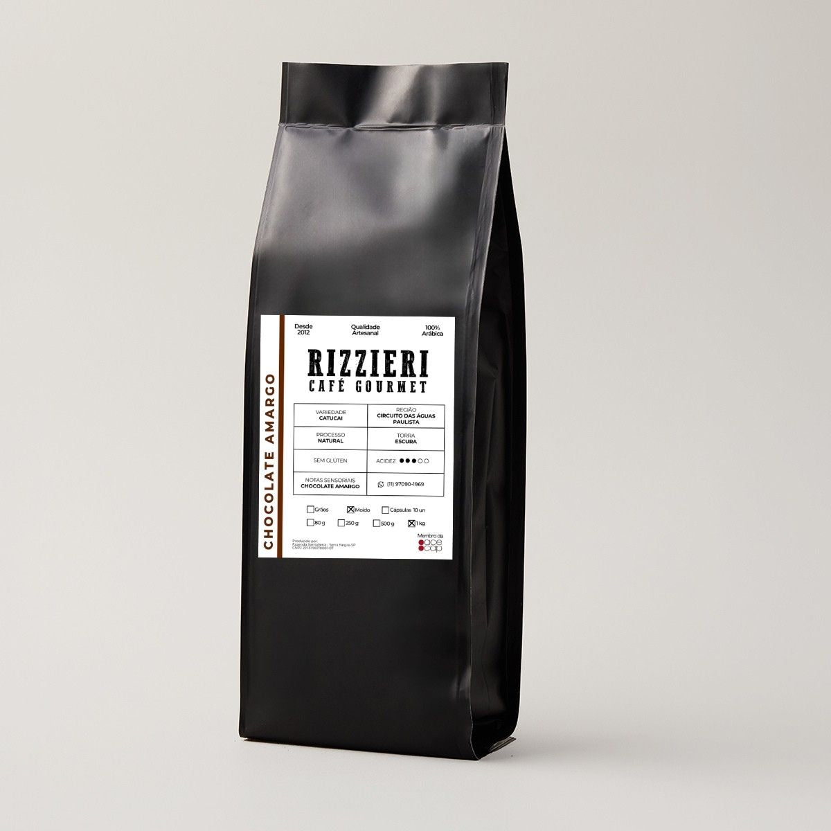 Café Catucai Moido 1Kg Chocolate Amargo Rizzieri Café