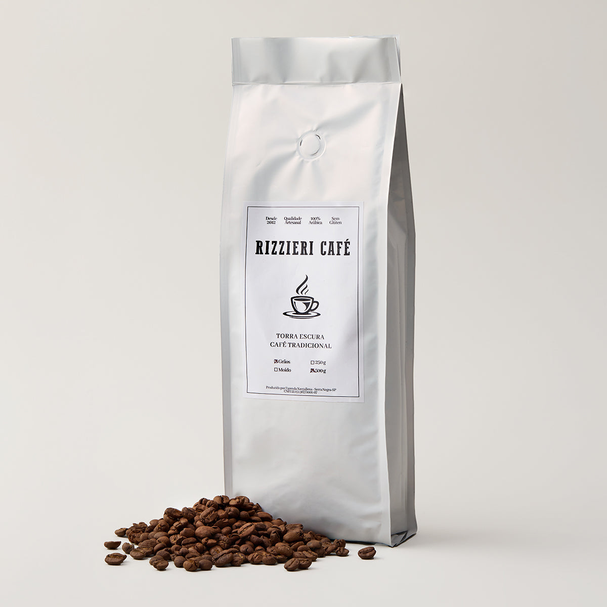 Café Tradicional em Grãos 500g Rizzieri Café