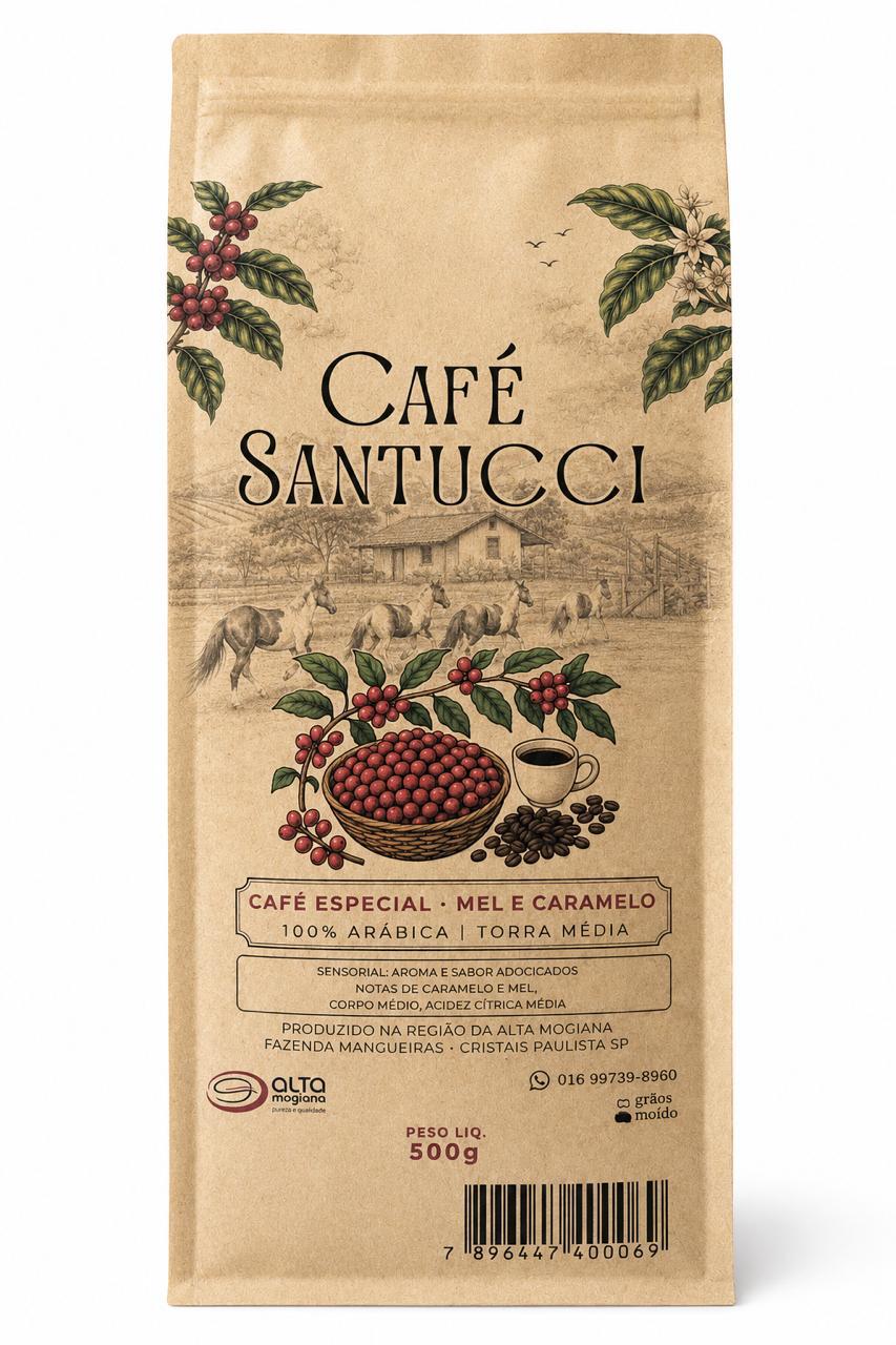 Café especial mel e caramelo torra média Café Santucci