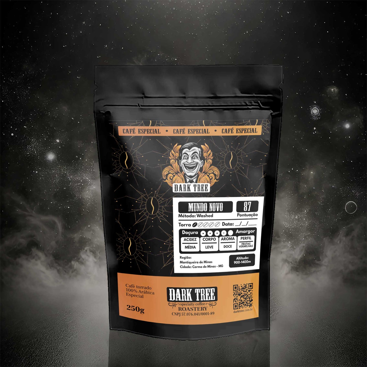 Mundo Novo Frutas Vermelhas Dark Tree Roastery Em Grãos ou Moído