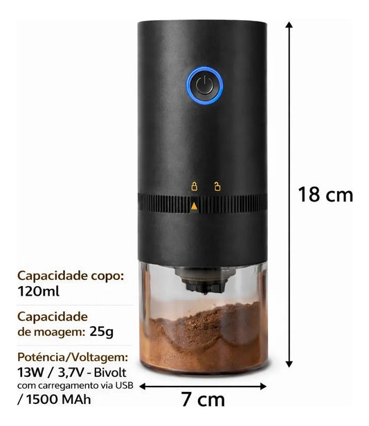 Kit Sensorial 1 café em grãos 250g, 1 moedor elétrico e 1 caixa presenteável D'Liora Cafés