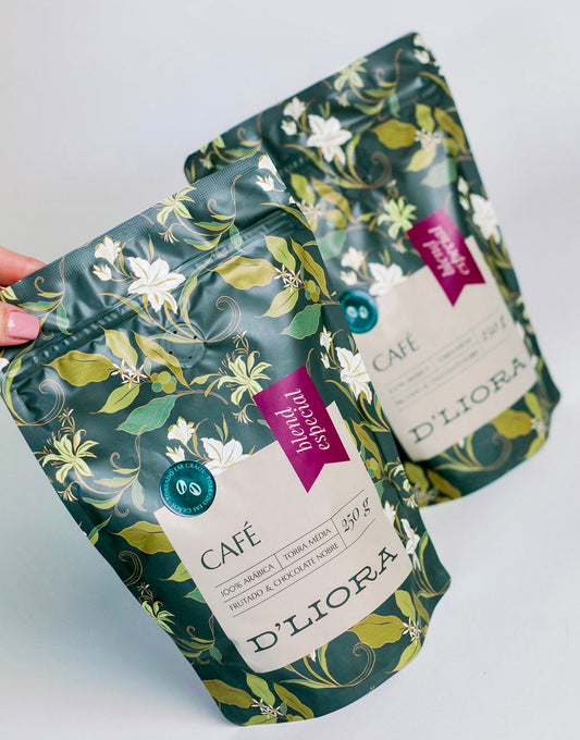 Kit 2x cafés em grãos 250g linha origem blend especial D'Liora Cafés