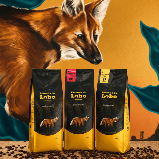 Kit 3em1 500g Café Especial 500g 3un 100% Arábica Fazenda do Lobo