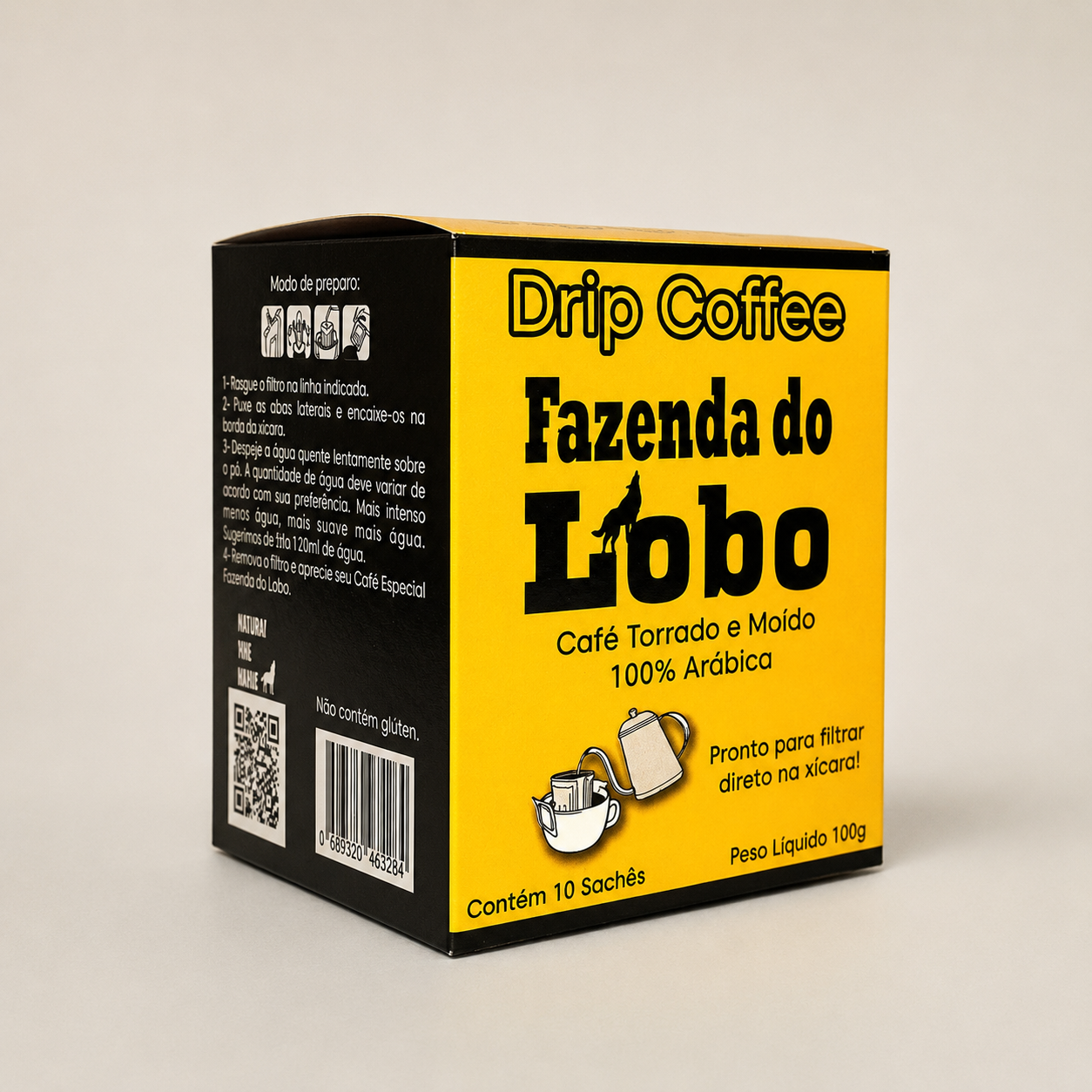 Drip Coffee Café Especial 10 Sachês 100% Arábica Fazenda do Lobo