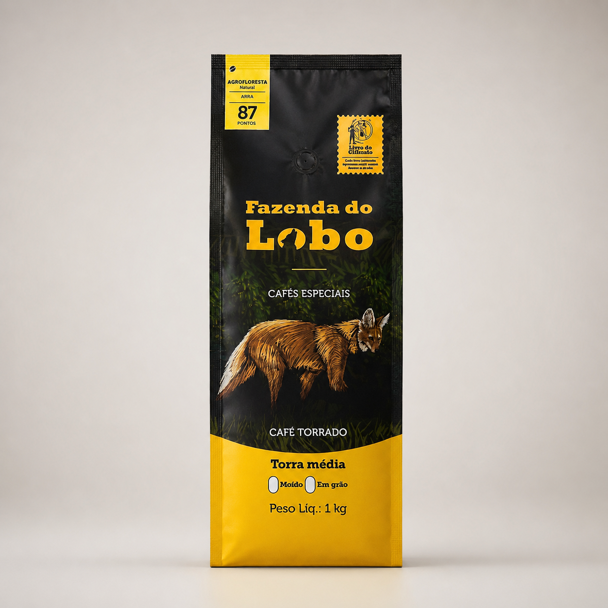 Café Especial 87Pts Agrofloresta 1kg 100% Arábica Fazenda do Lobo