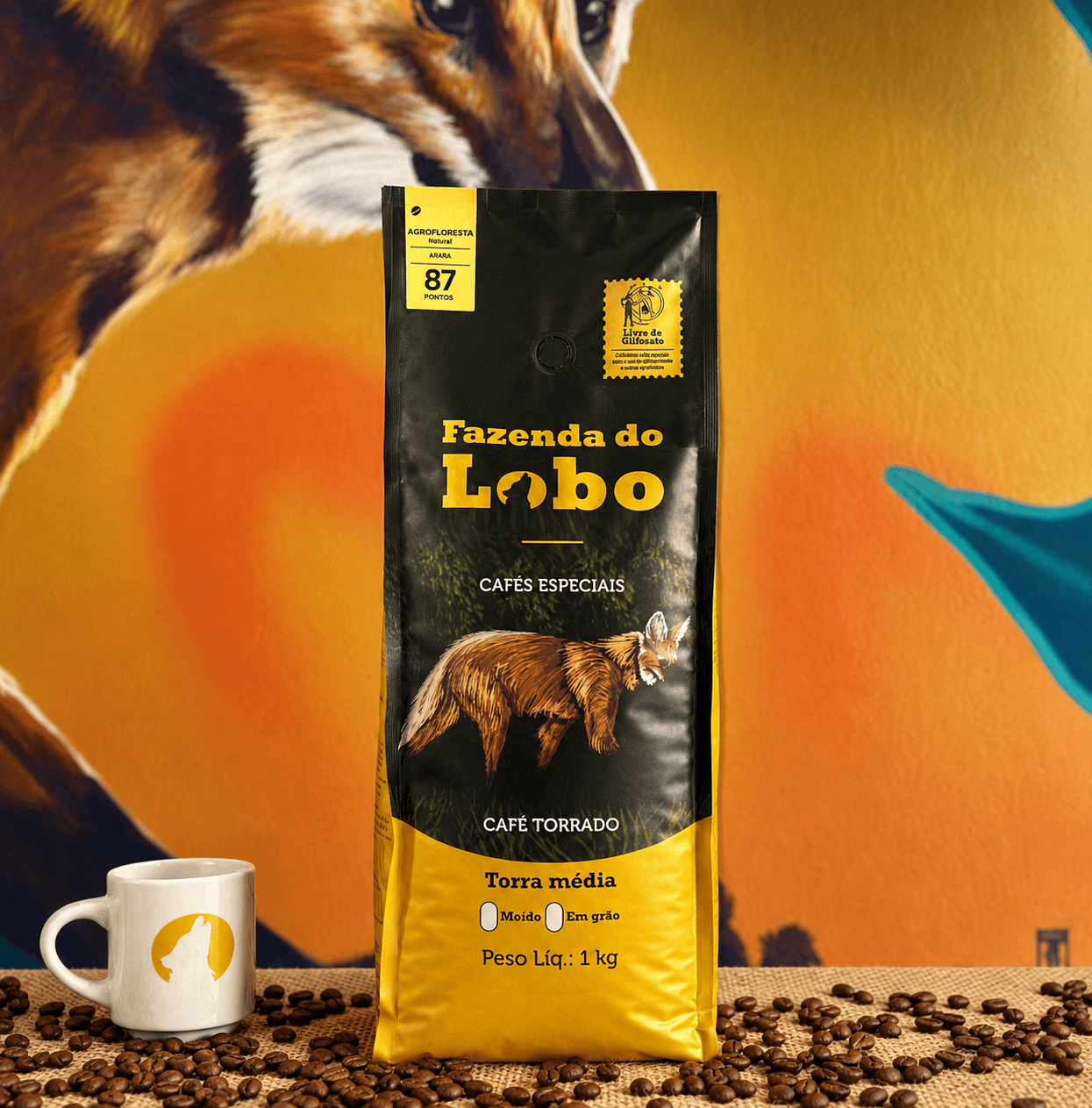 Café Especial 87Pts Agrofloresta 1kg 100% Arábica Fazenda do Lobo