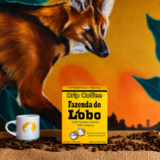 Drip Coffee Café Especial 10 Sachês 100% Arábica Fazenda do Lobo