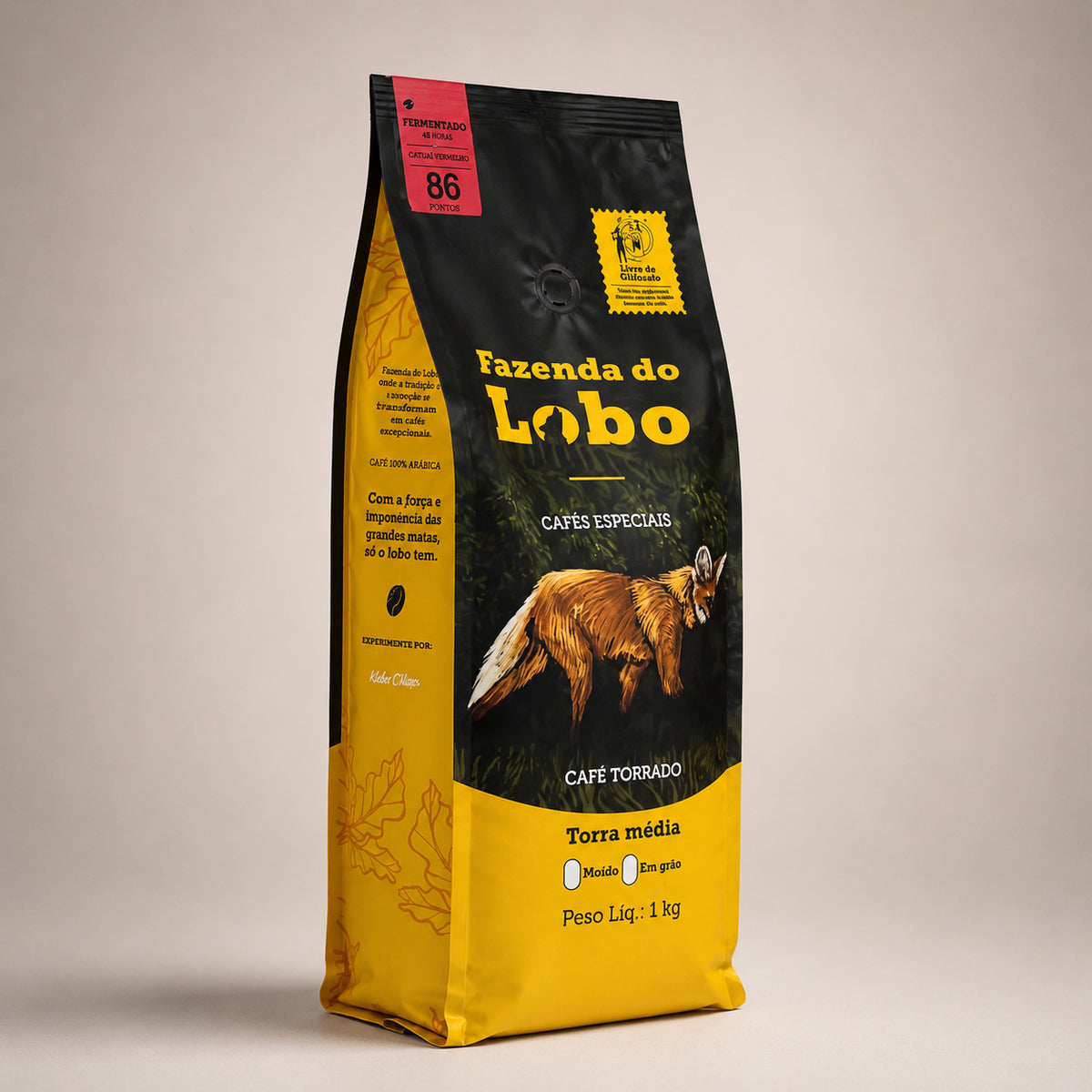 Café Especial 86Pts Fermentado 1kg 100% Arábica Fazenda do Lobo