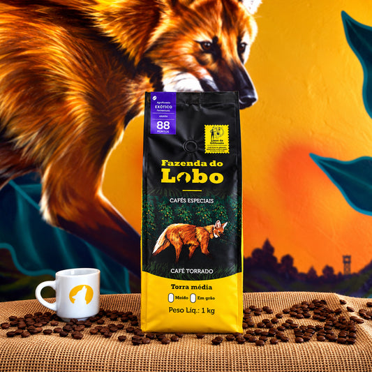 Café Especial 88Pts Exótico 1kg 100% Arábica Fazenda do Lobo