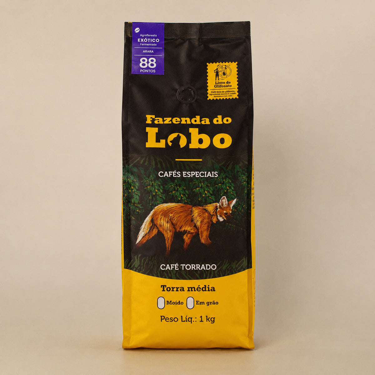 Café Especial 88Pts Exótico 1kg 100% Arábica Fazenda do Lobo