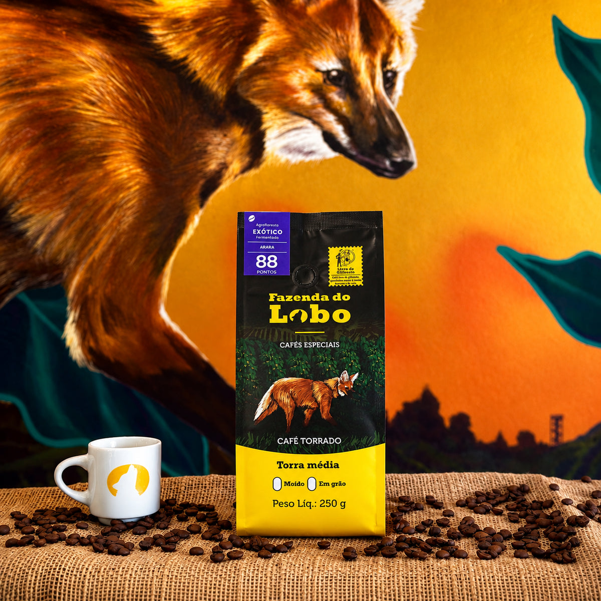 Café Especial 88Pts Exótico 250g 100% Arábica Fazenda do Lobo