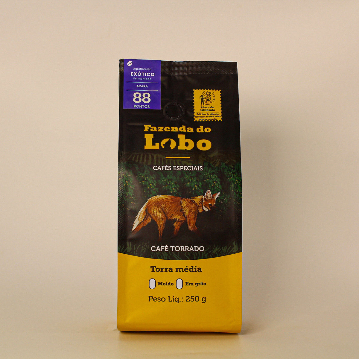 Café Especial 88Pts Exótico 250g 100% Arábica Fazenda do Lobo