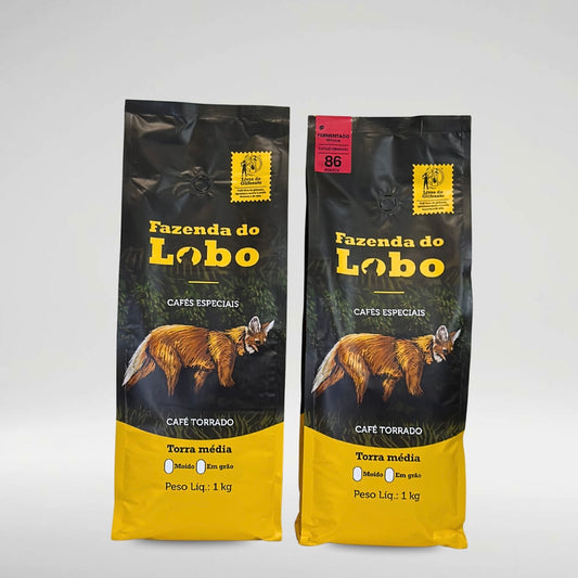 Kit 1kg Café Especial 1kg 84Pts e 86Pts 100% Arábica Fazenda do Lobo