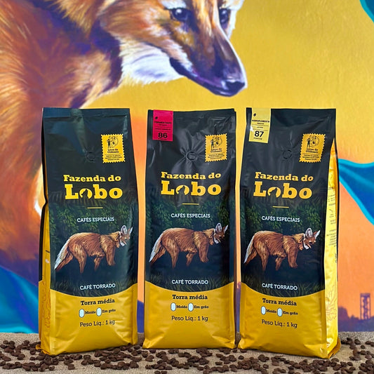 Kit 3em1 1kg Café Especial 1kg 3un 100% Arábica Fazenda do Lobo