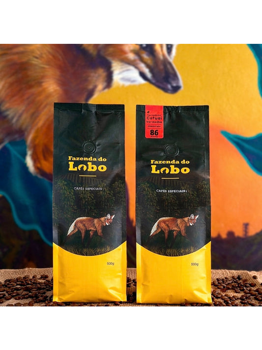 Kit 500g Café Especial 500g 84Pts + 86Pts 100% Arábica Fazenda do Lobo