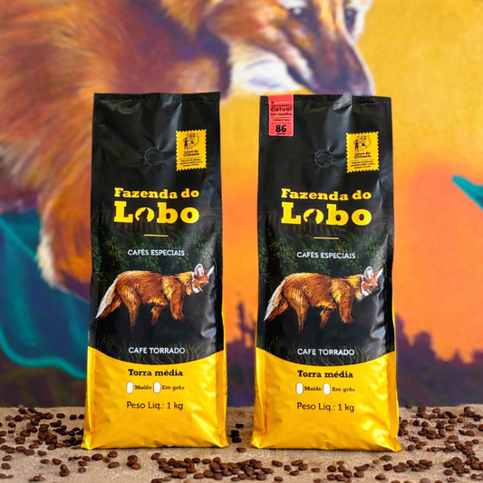 Kit 1kg Café Especial 1kg 84Pts e 86Pts 100% Arábica Fazenda do Lobo