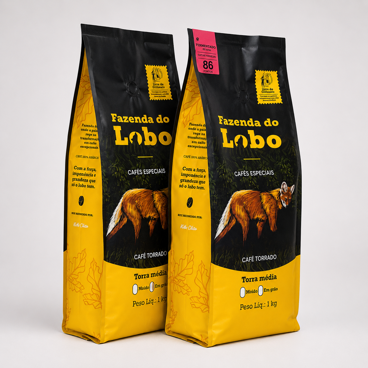 Kit 1kg Café Especial 1kg 84Pts e 86Pts 100% Arábica Fazenda do Lobo