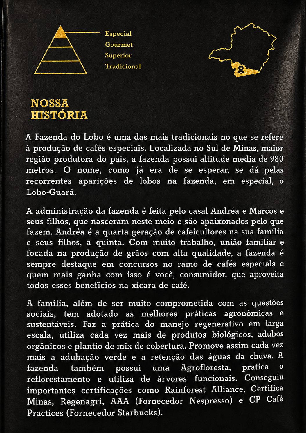 Café Especial 86Pts Fermentado 1kg 100% Arábica Fazenda do Lobo
