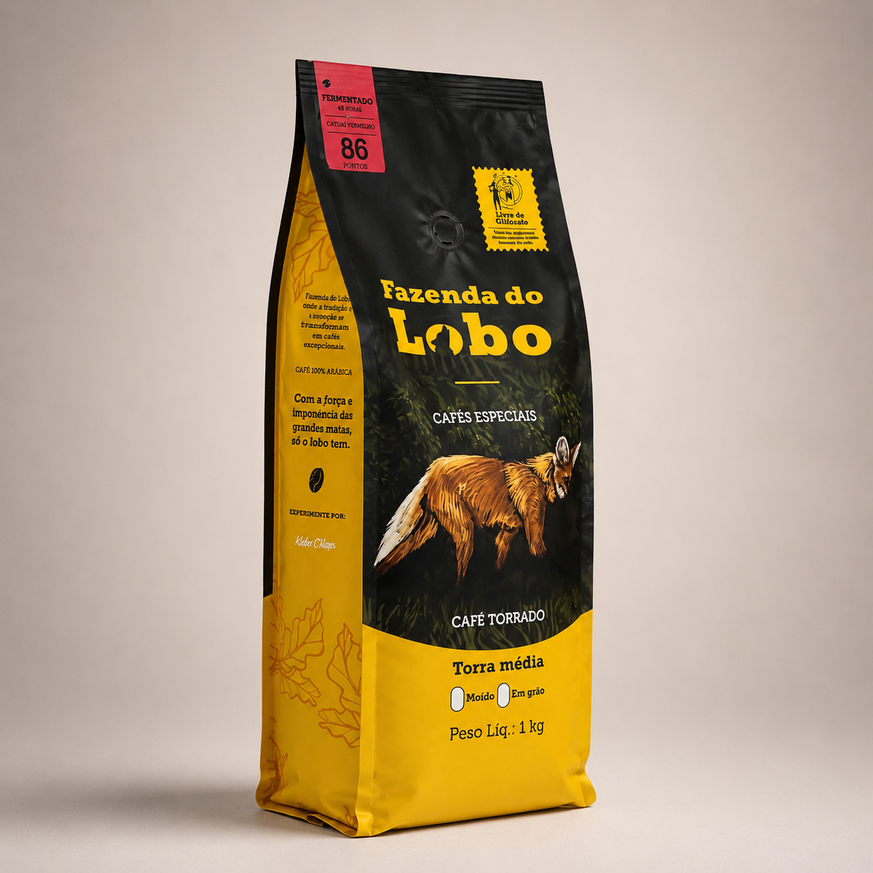 Café Especial 86Pts Fermentado 1kg 100% Arábica Fazenda do Lobo