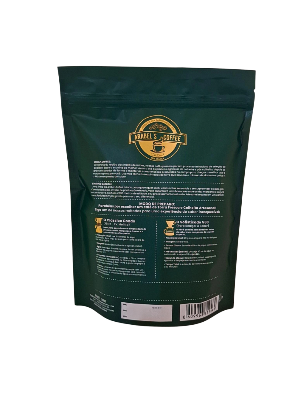 Café Especial em Grãos Arabel's Coffee 250g , Sinfonia de Notas