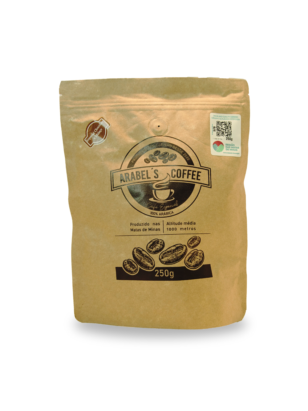 Café em Grão 250g | Notas Sensoriais de Chocolate e Melaço