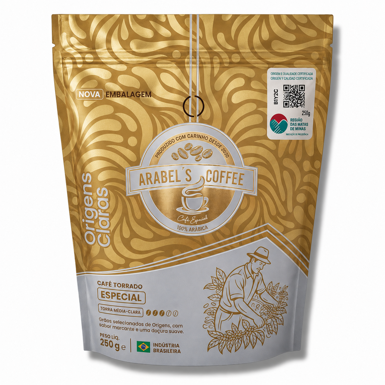 Café Especial Origens Claras Arabel's Coffee em Grãos 250g