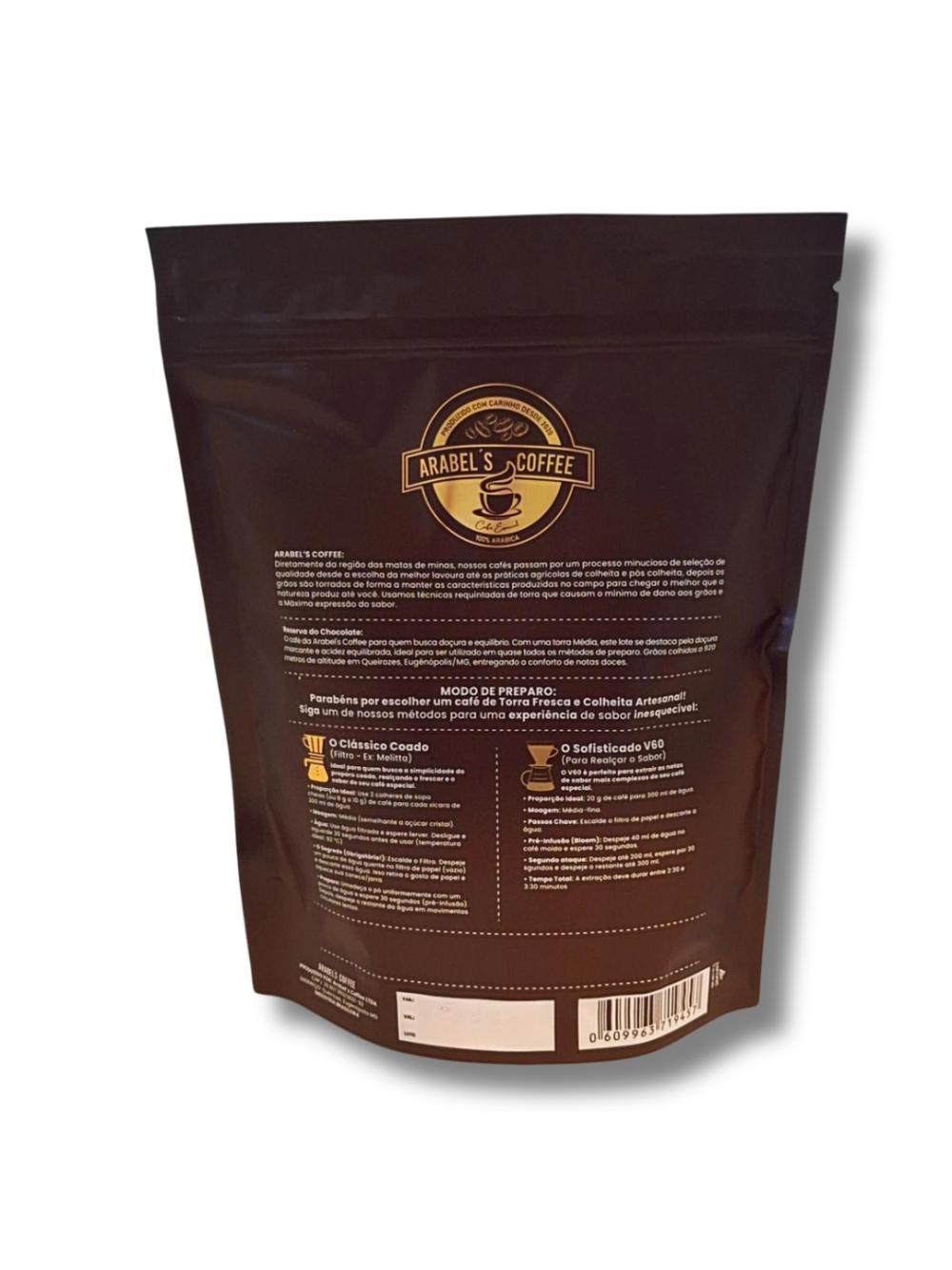 Café Especial em Grãos Arabel's Coffee  250g Reserva do Chocolate