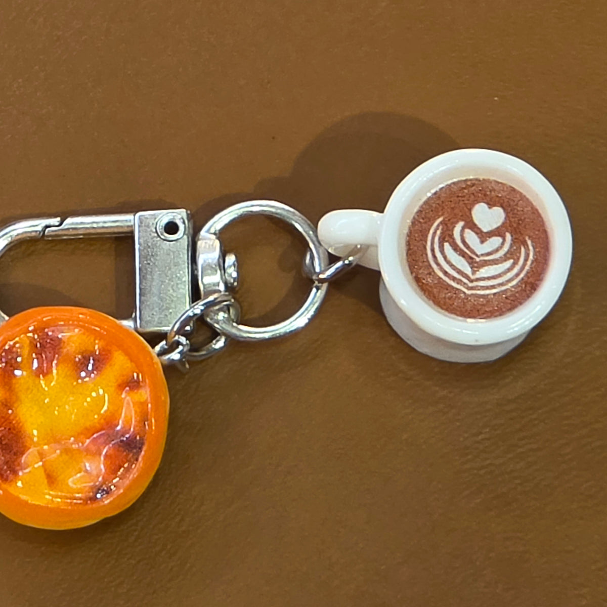 Chaveiro Latte art (Pastel de Nata)