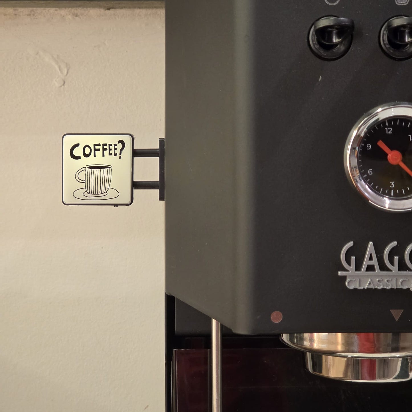 Mini placa decorativa magnética Coffee xícara
