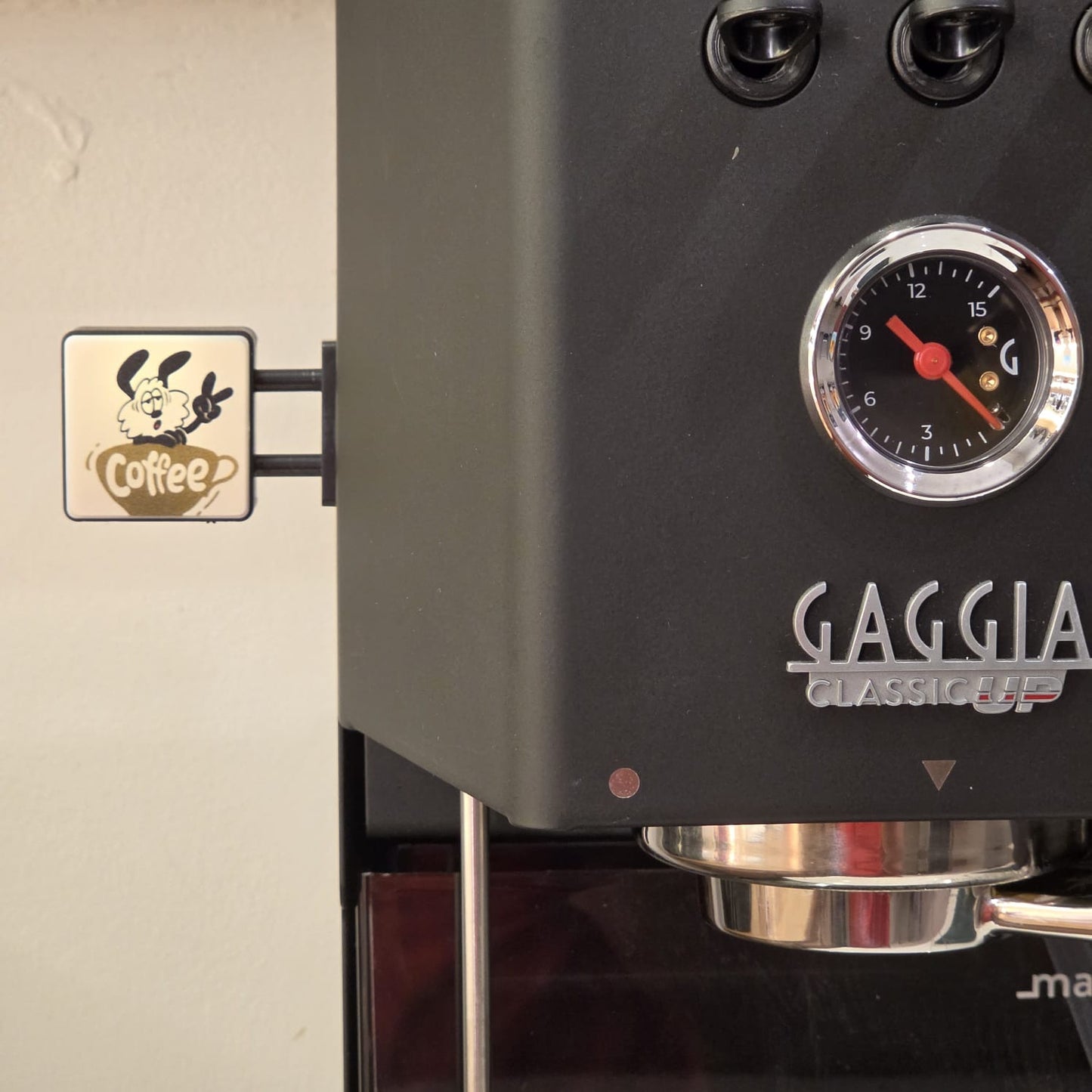 Mini placa decorativa magnética Coffee Coiote