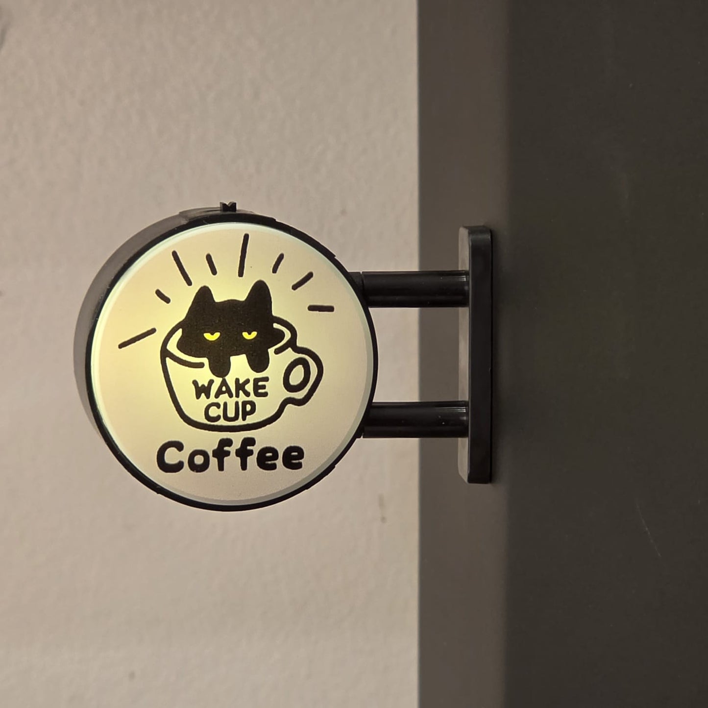 Mini placa decorativa magnética Coffee Gato