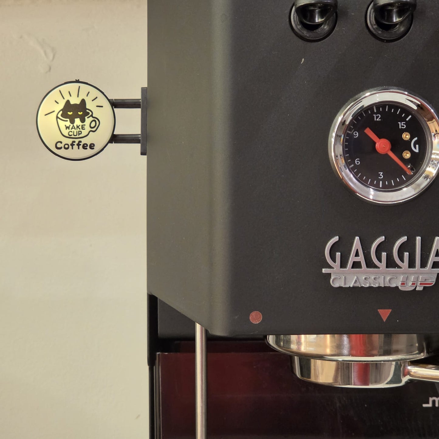 Mini placa decorativa magnética Coffee Gato