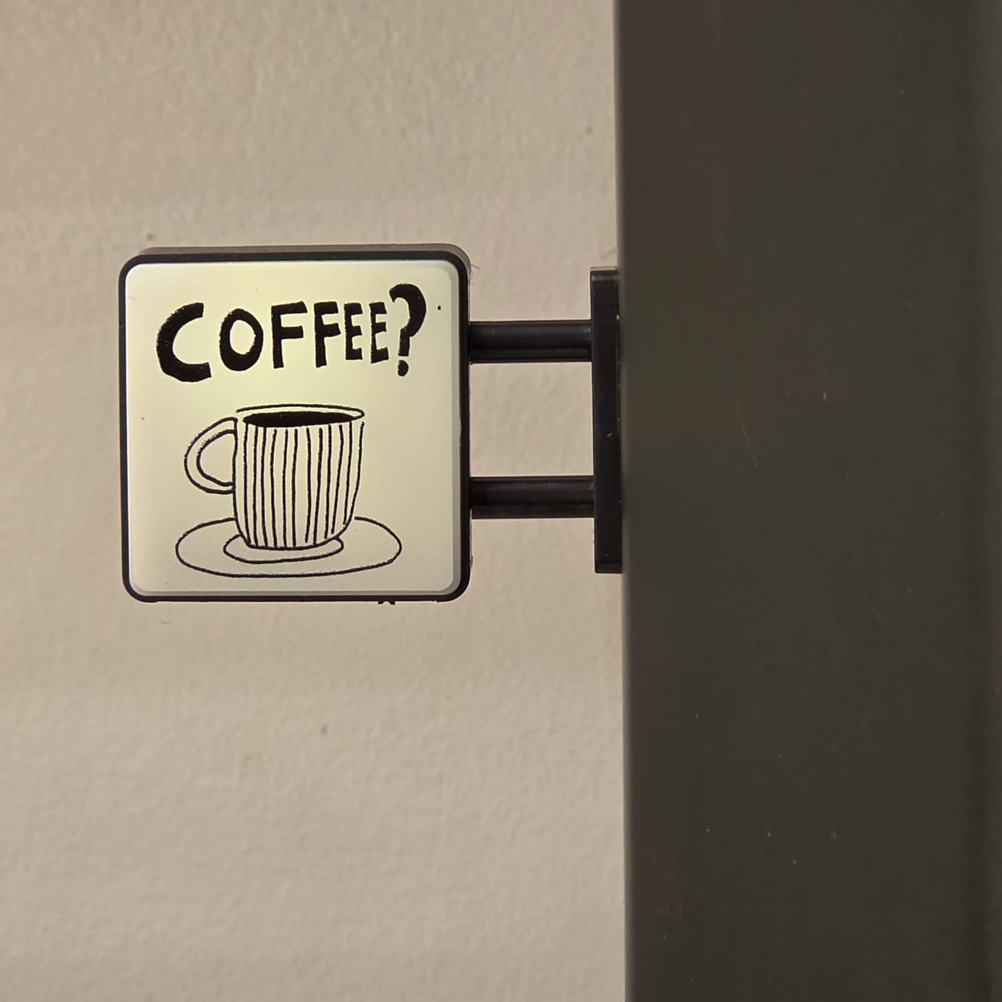 Mini placa decorativa magnética Coffee xícara