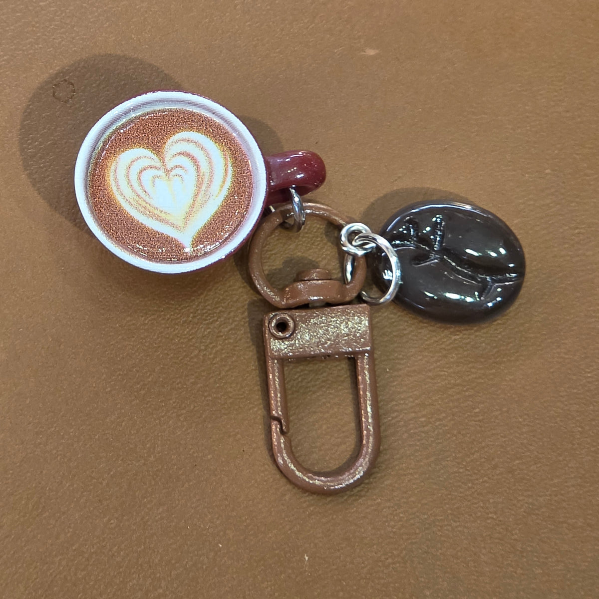 Chaveiro Latte art (grão Café)