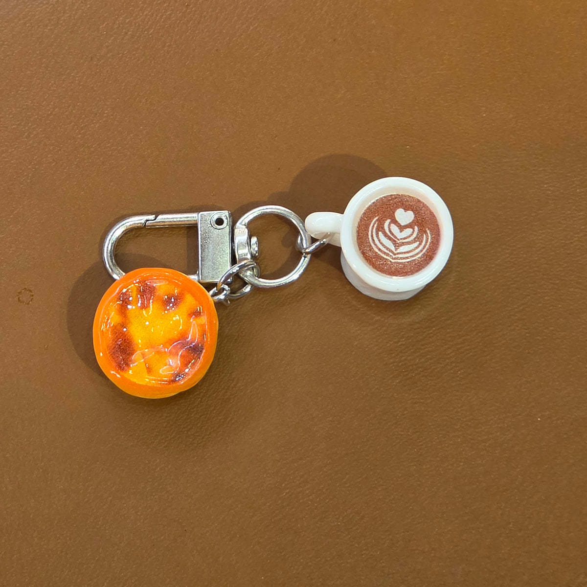 Chaveiro Latte art (Pastel de Nata)