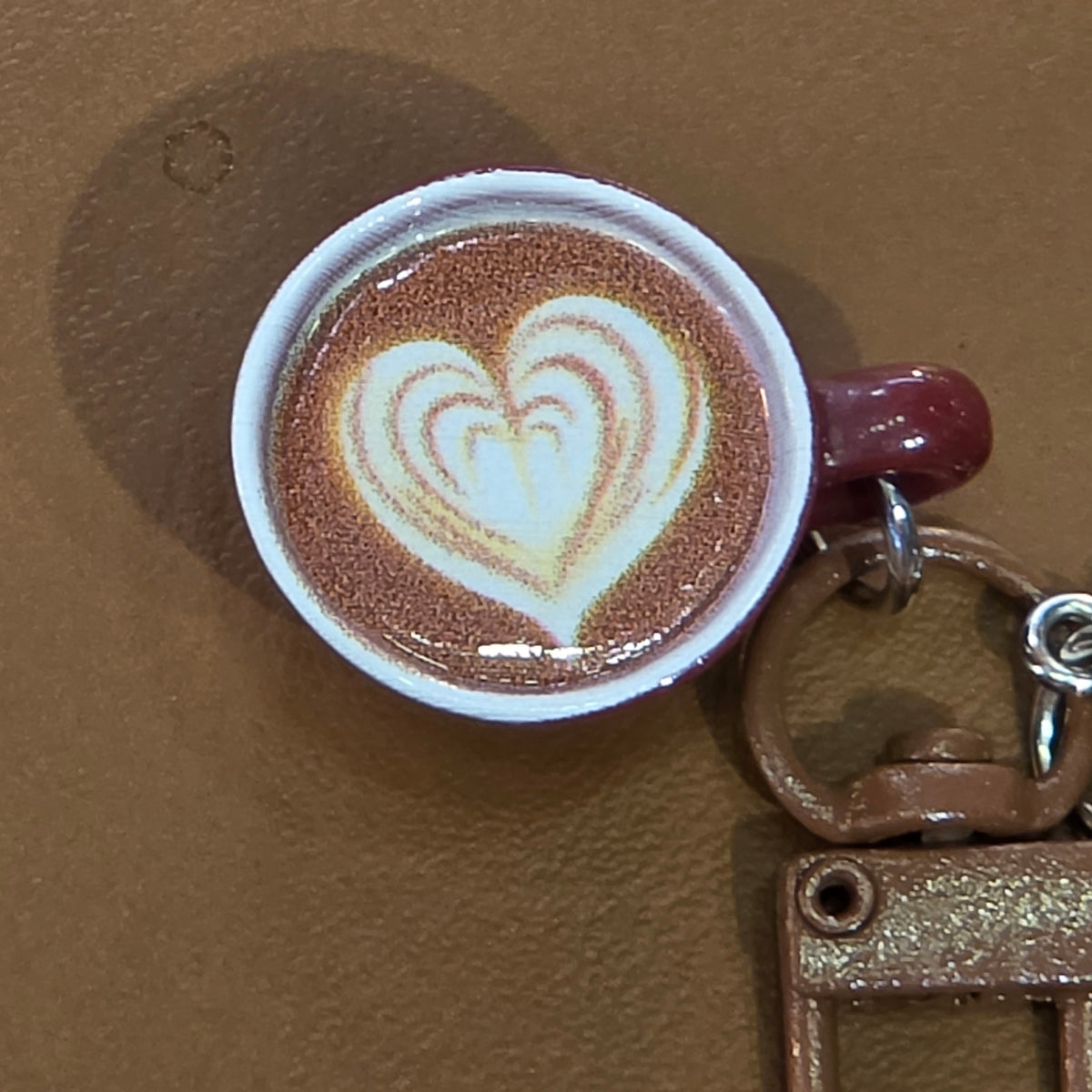 Chaveiro Latte art (grão Café)