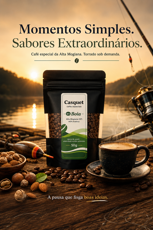 Café Especial Casquet Boia 50g Degustação | Café Especial 100% Arábica Alta Mogiana | Torra Média