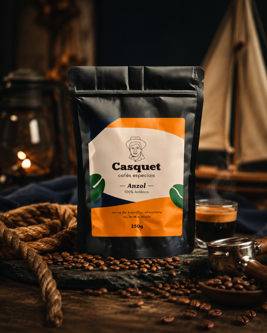 Café Especial 100% Arábica 84+ Pontos 250g | Casquet Anzol Torrado em Grãos