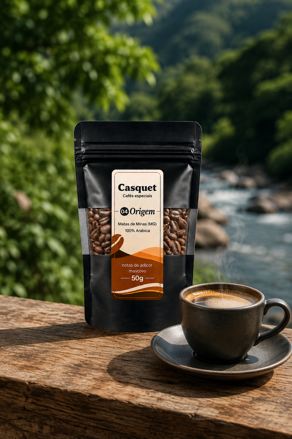 Café Especial Origem Casquet 50g Degustação | Café Especial 100% Arábica de Minas Gerais em Grãos