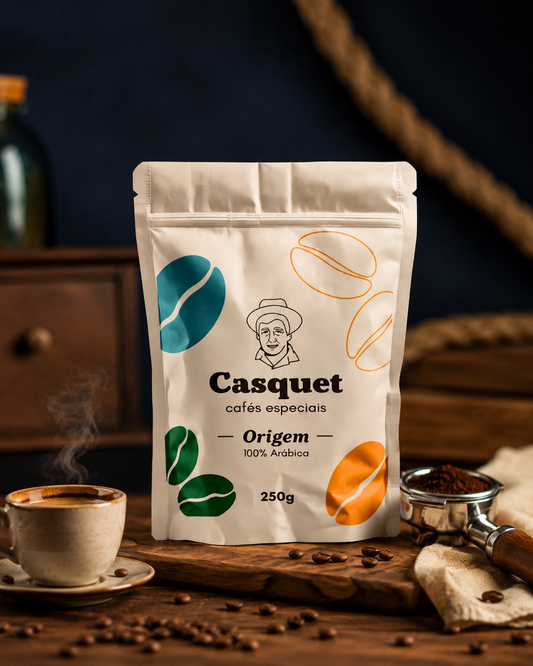 Café Especial 100% Arábica 84+ Pontos 250g | Casquet Origem Torrado em Grãos