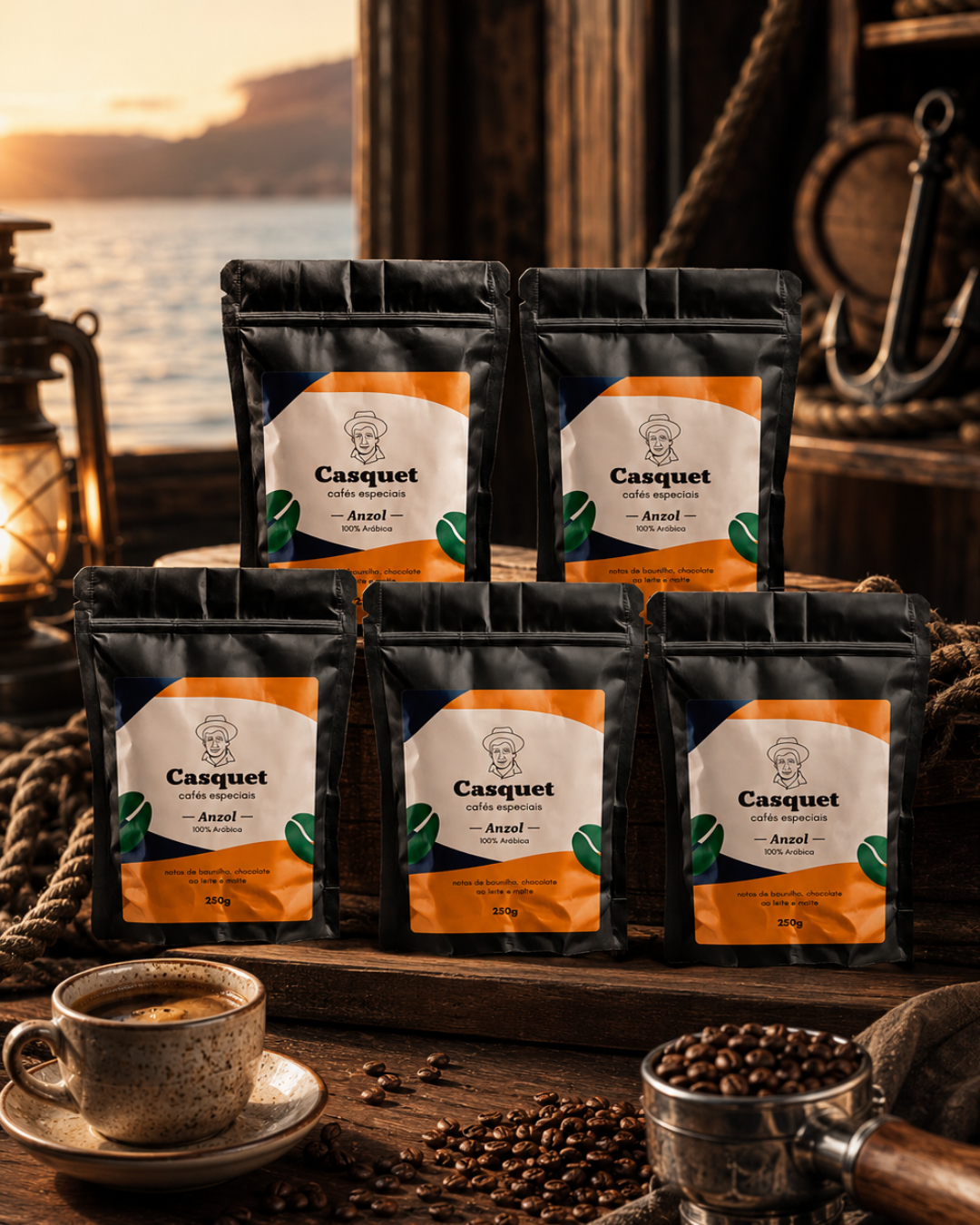 Café Especial Torrado em Grãos 100% Arábica 84+ Pontos 1,25kg | Casquet Anzol Espírito Santo