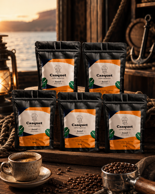 Café Especial Torrado em Grãos 100% Arábica 84+ Pontos 1,25kg | Casquet Anzol Espírito Santo
