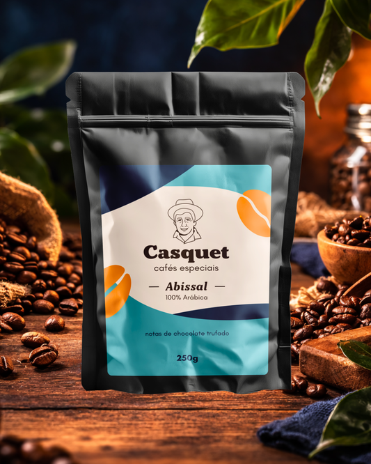Café Especial 100% Arábica 84+ Pontos 250g | Casquet Abissal Torrado em Grãos