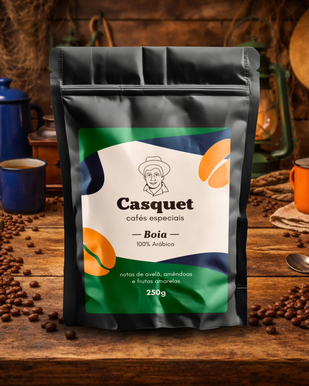 Café Especial 100% Arábica 84+ Pontos 250g | Casquet Boia Torrado em Grãos